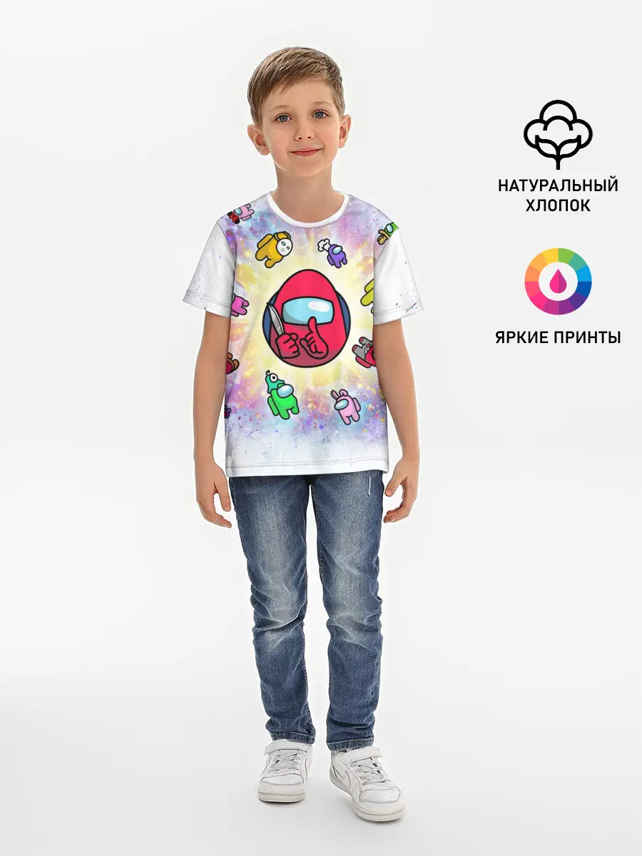 Детская базовая футболка / Among us space