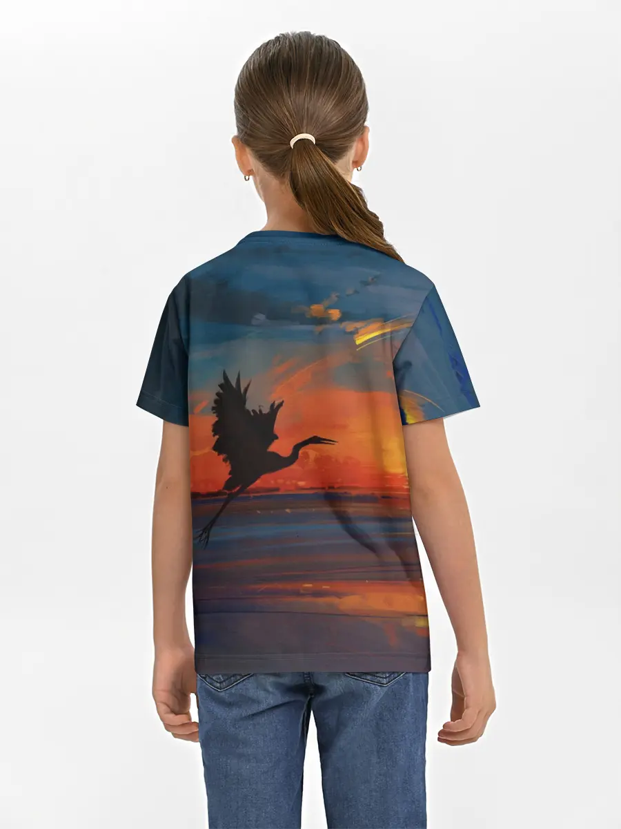 Детская базовая футболка / Прибрежный закат