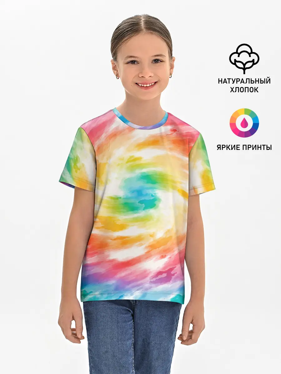 Детская базовая футболка / РАДУЖНЫЙ УРАГАН | HURRICANE
