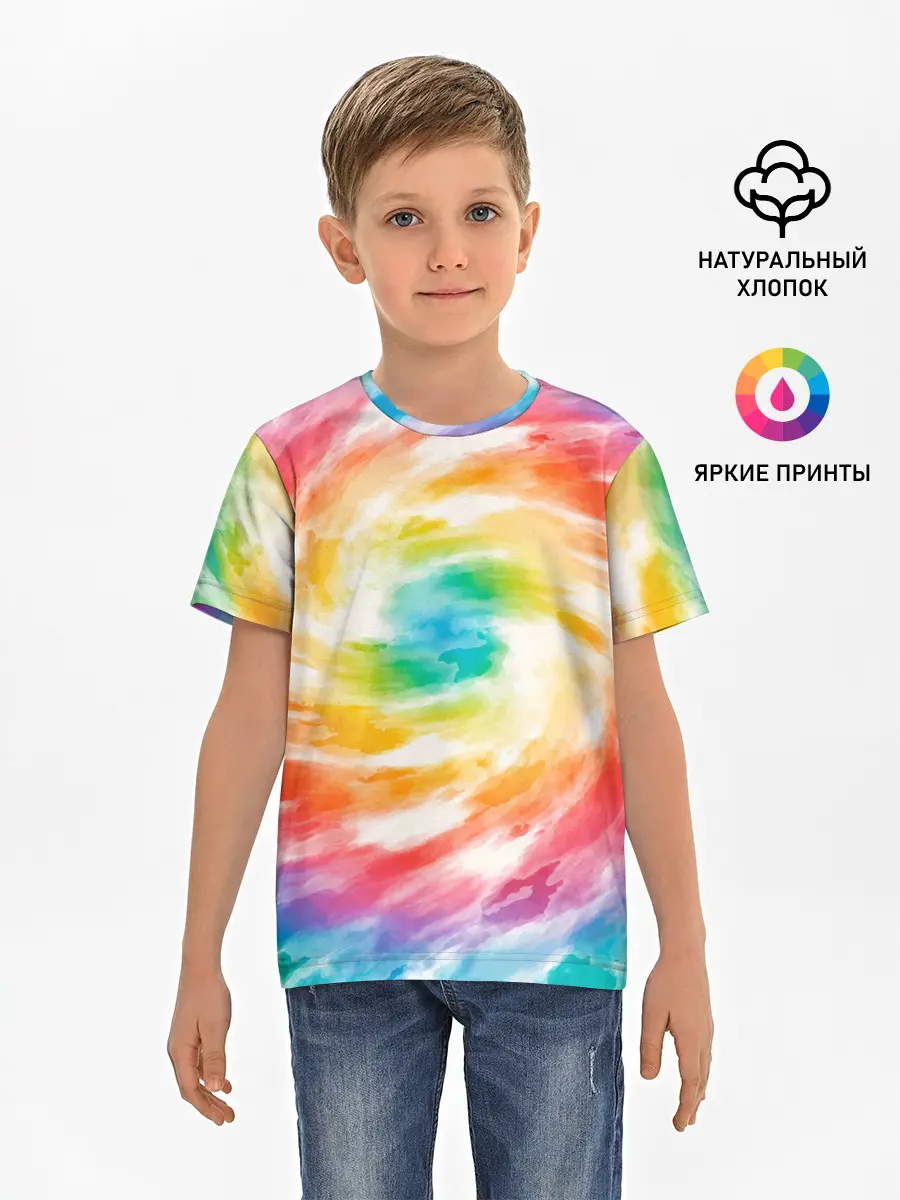 Детская базовая футболка / РАДУЖНЫЙ УРАГАН | HURRICANE