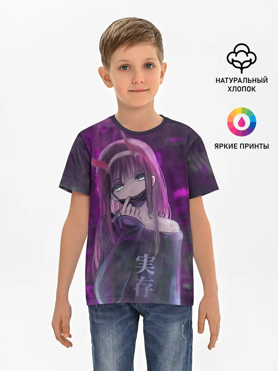 Детская базовая футболка / Zero Two in mask