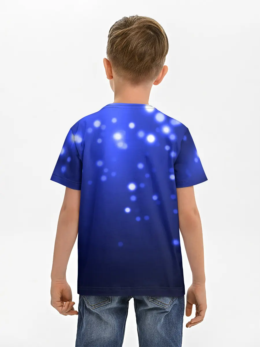 Детская базовая футболка / Неоновый тигр