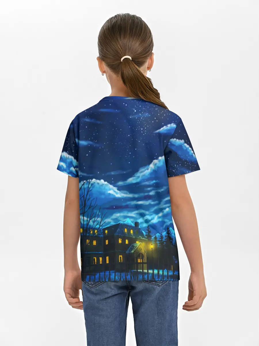 Детская базовая футболка / ЗИМНЯЯ НОЧЬ