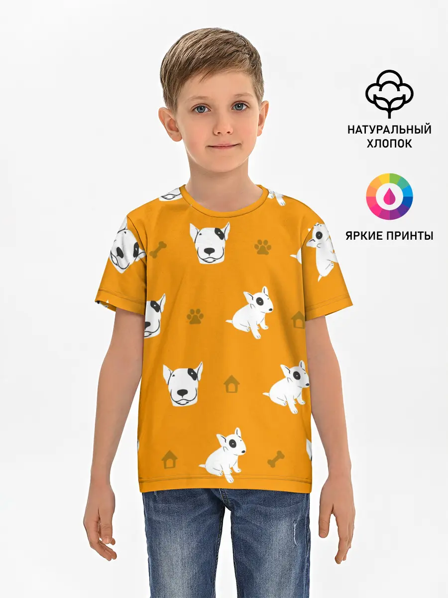 Детская базовая футболка / Английский бультерьер