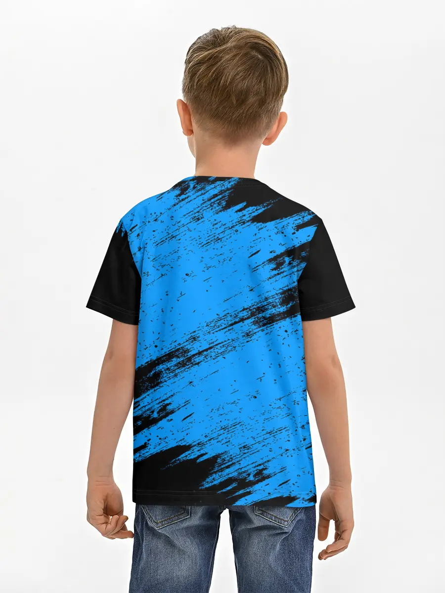 Детская базовая футболка / AMONG US - Синий в Короне