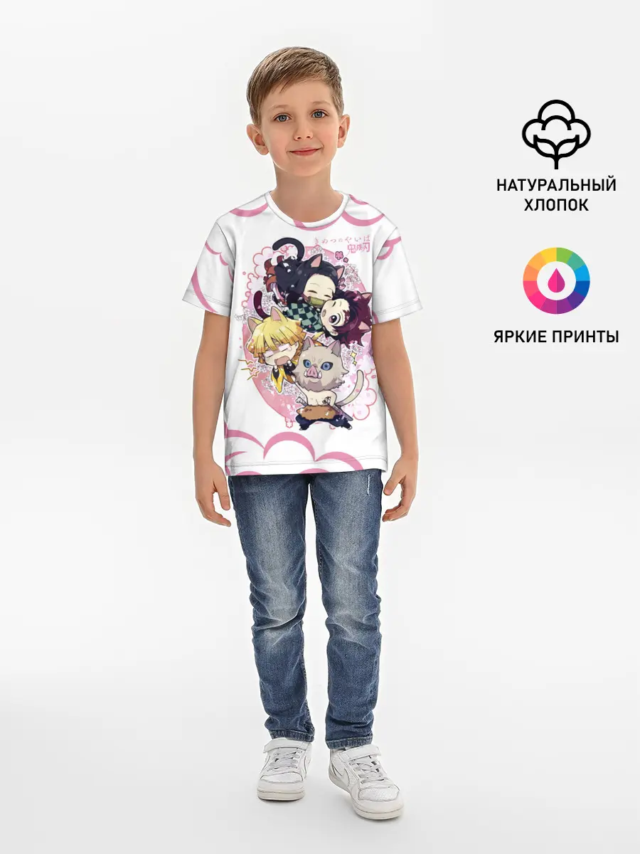 Детская базовая футболка / Клинок, рассекающий демонов ПЕРСОНАЖИ