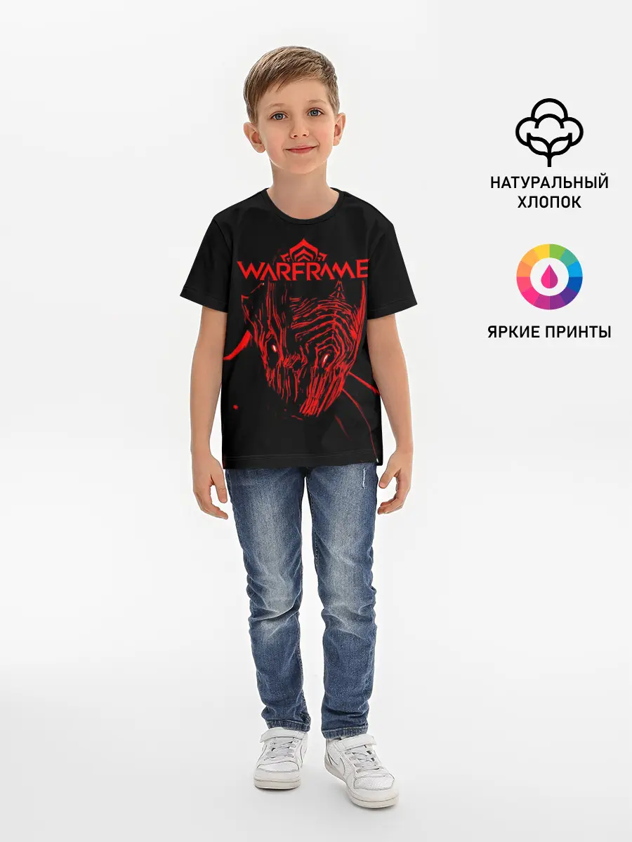 Детская базовая футболка / WARFRAME - Red Stalker