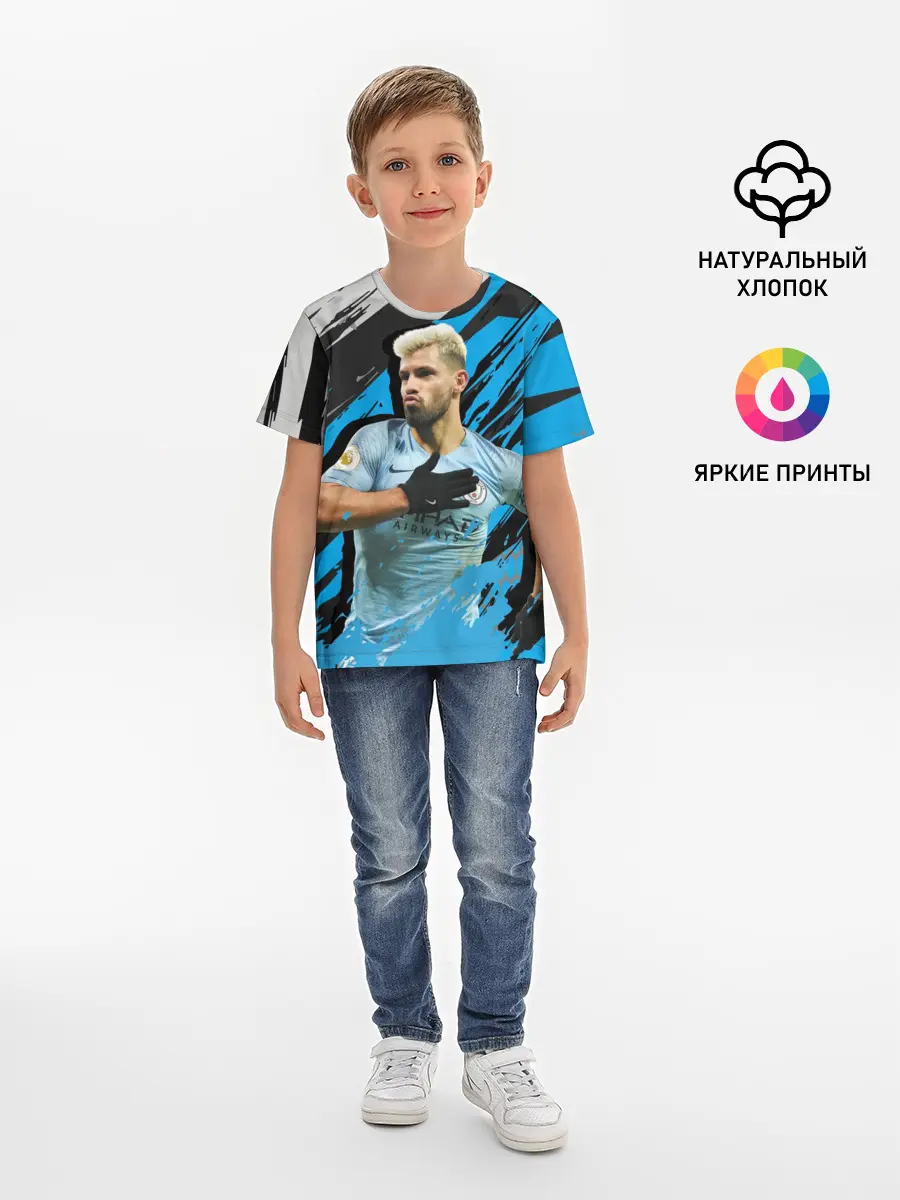 Детская базовая футболка / Серхио Агуэро