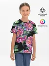 Детская базовая футболка / Розовые пионы