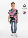 Детская базовая футболка / Розовые пионы