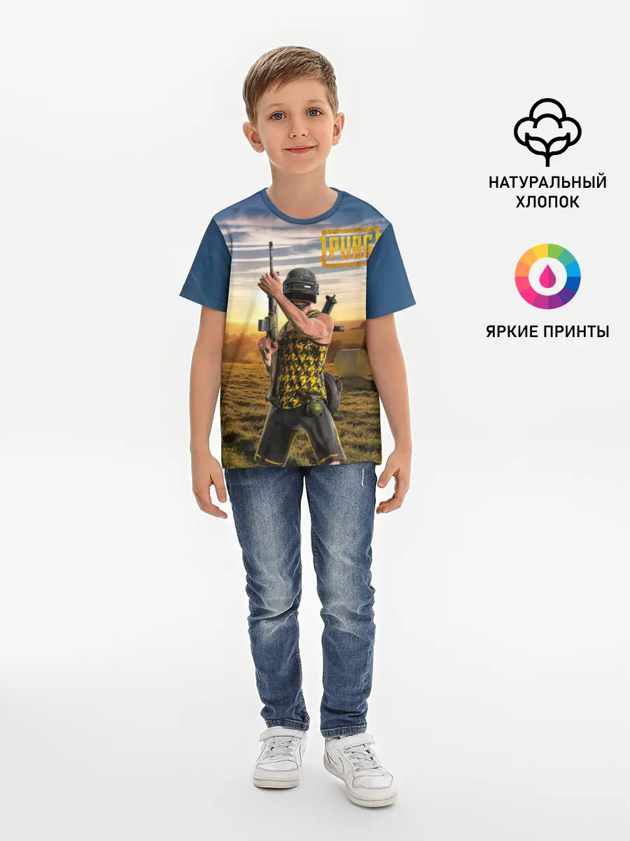 Детская базовая футболка / PUBG
