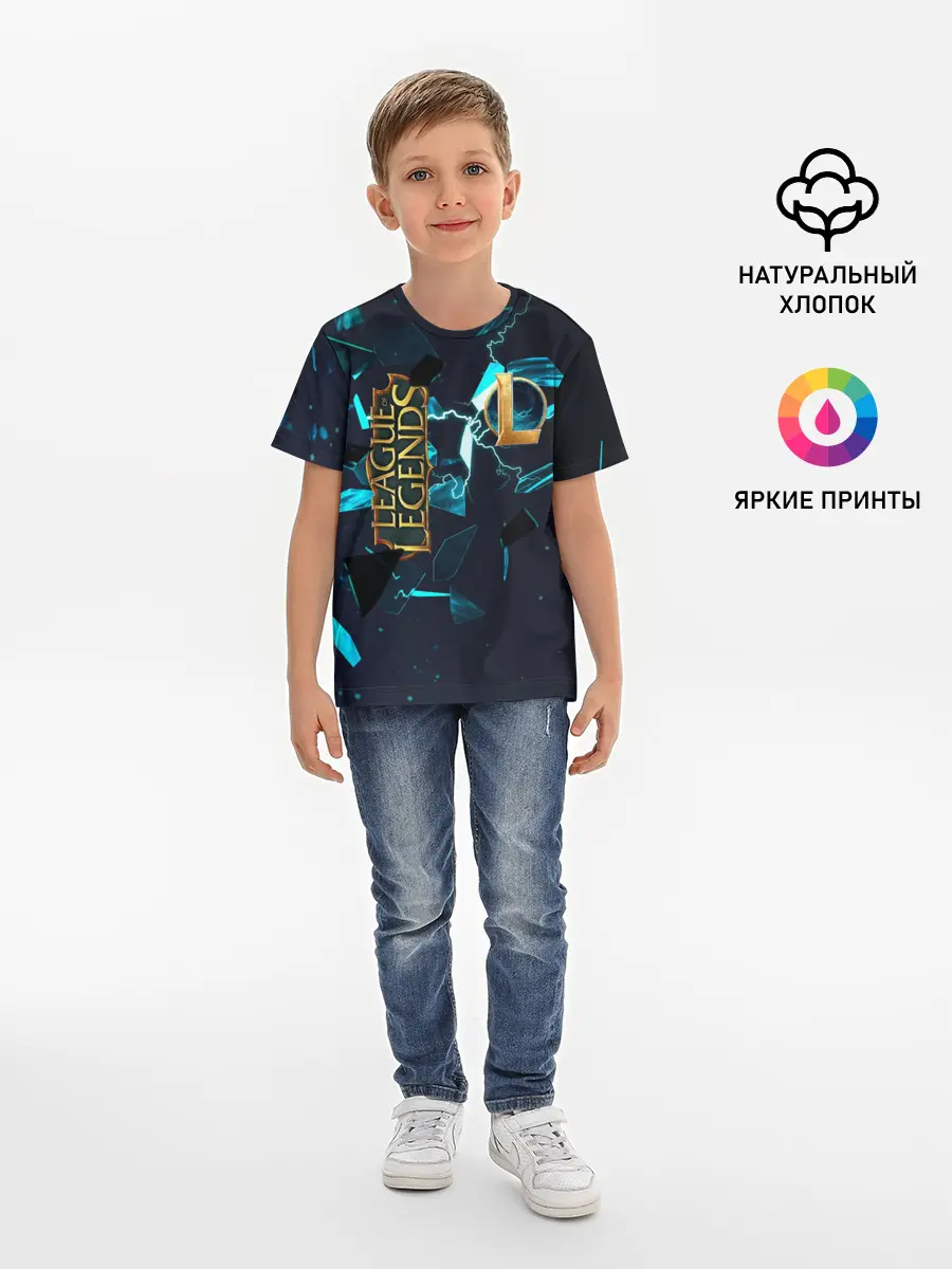 Детская базовая футболка / Лига Легенд | Заставка