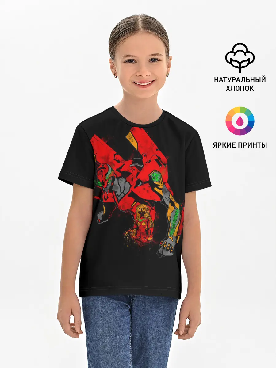Детская базовая футболка / Боевые роботы Евангелион