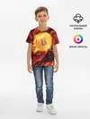 Детская базовая футболка / БИТКОИН ОГОНЬ