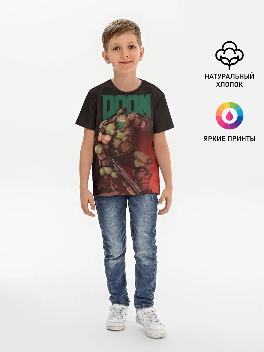 Детская базовая футболка / Doom