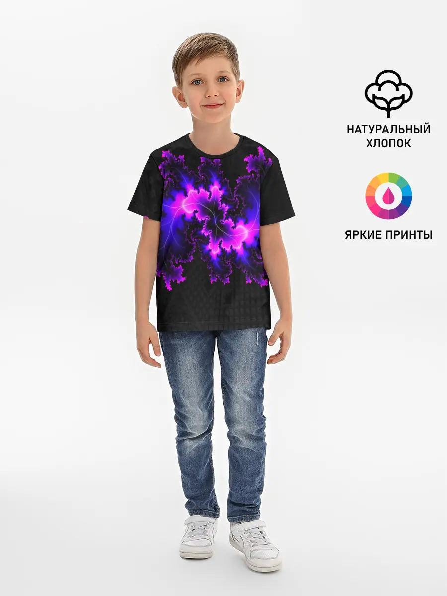 Детская базовая футболка / NEON Liquid
