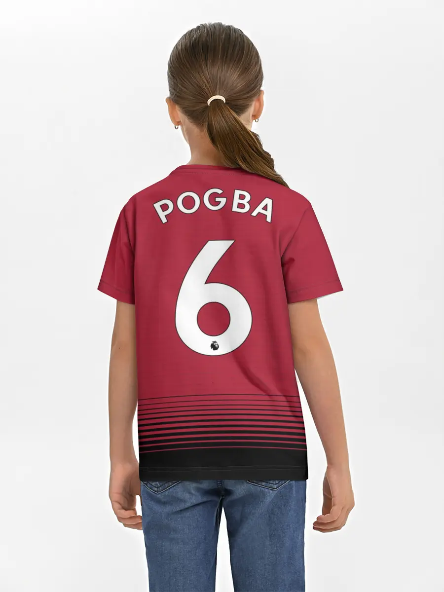 Детская базовая футболка / Погба Манчестер 18-19