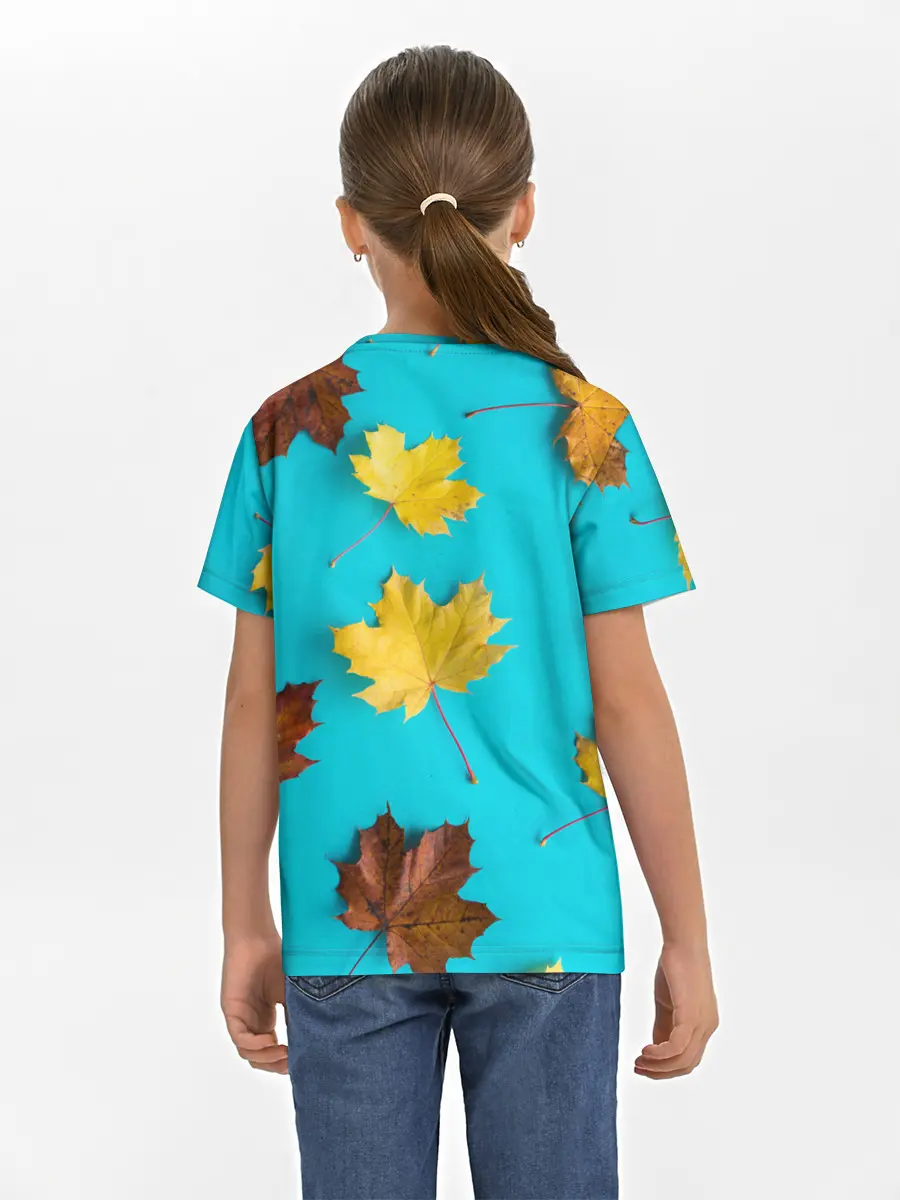 Детская базовая футболка / Кленовый листочек