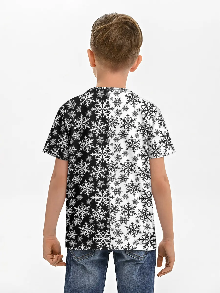Детская базовая футболка / Снежинки