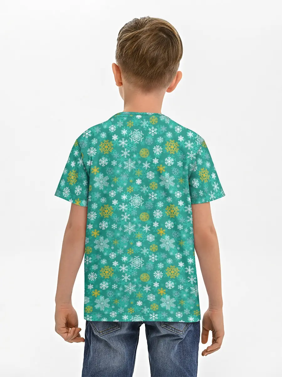 Детская базовая футболка / Снежинки
