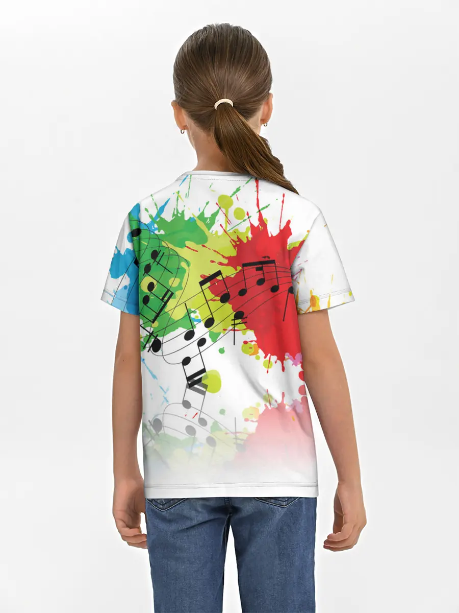 Детская базовая футболка / Ноты color