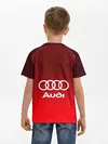 Детская базовая футболка / AUDI красная сетка