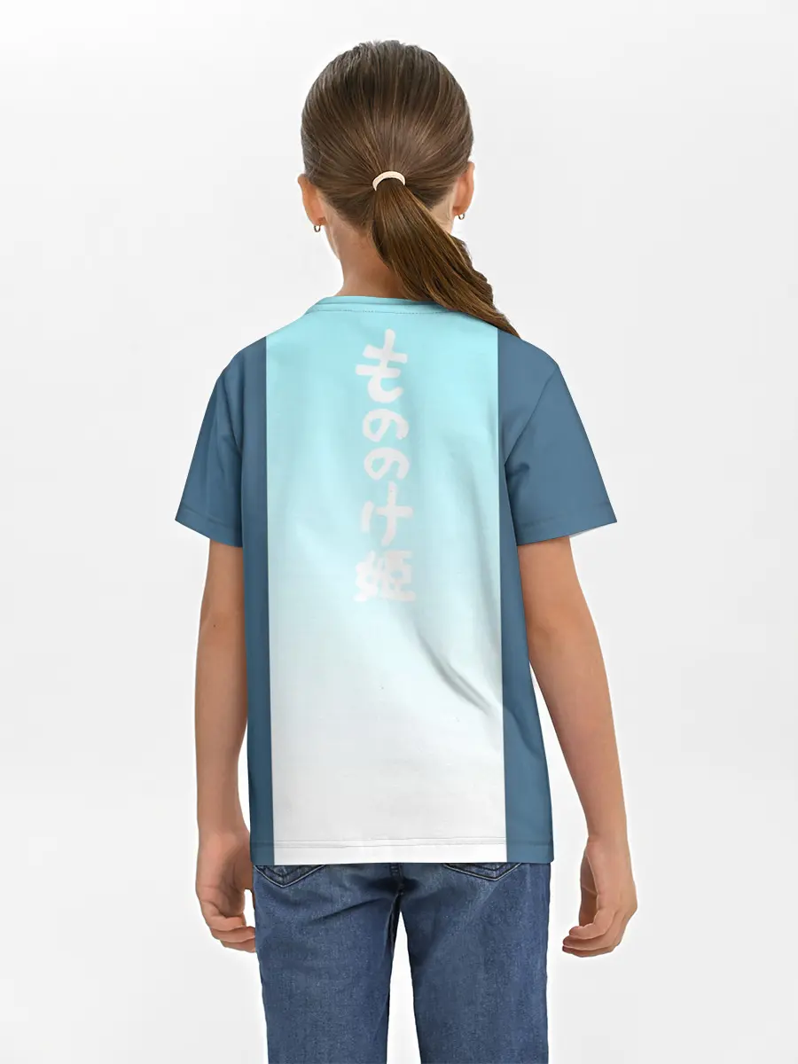 Детская базовая футболка / Mononoke голубое небо