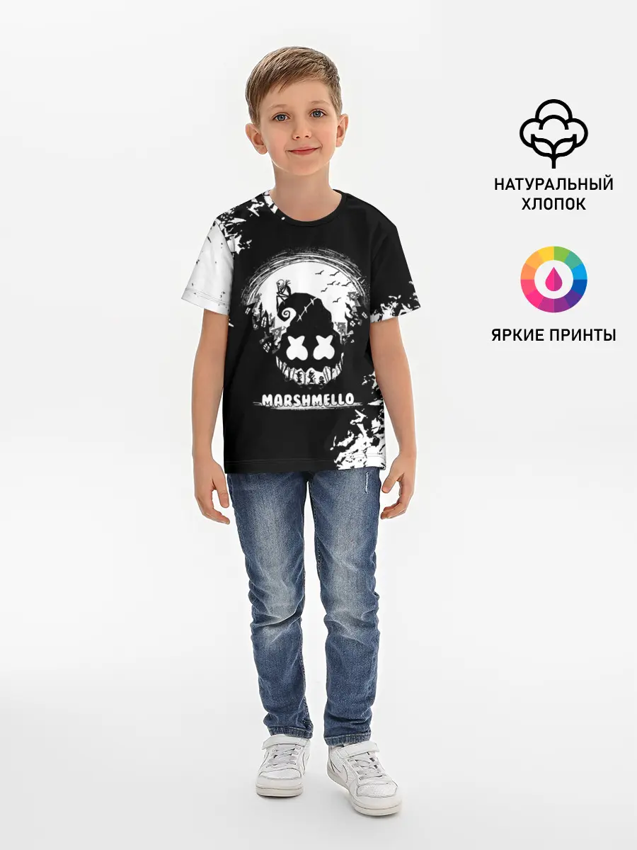 Детская базовая футболка / Marshmello Кошмар