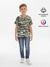Детская базовая футболка / Камуфляж для рыбака