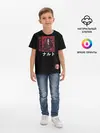 Детская базовая футболка / Хитачи иероглицы черные