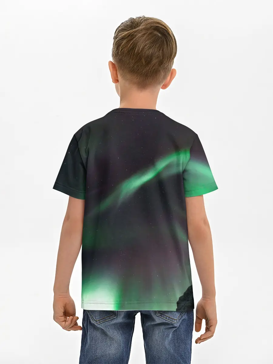 Детская базовая футболка / Северное сияние