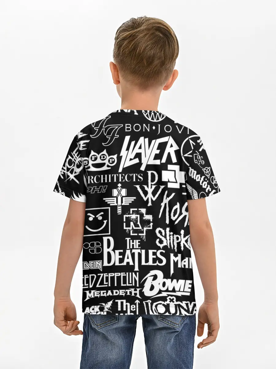 Детская базовая футболка / ЛОГОТИПЫ РОК ГРУПП