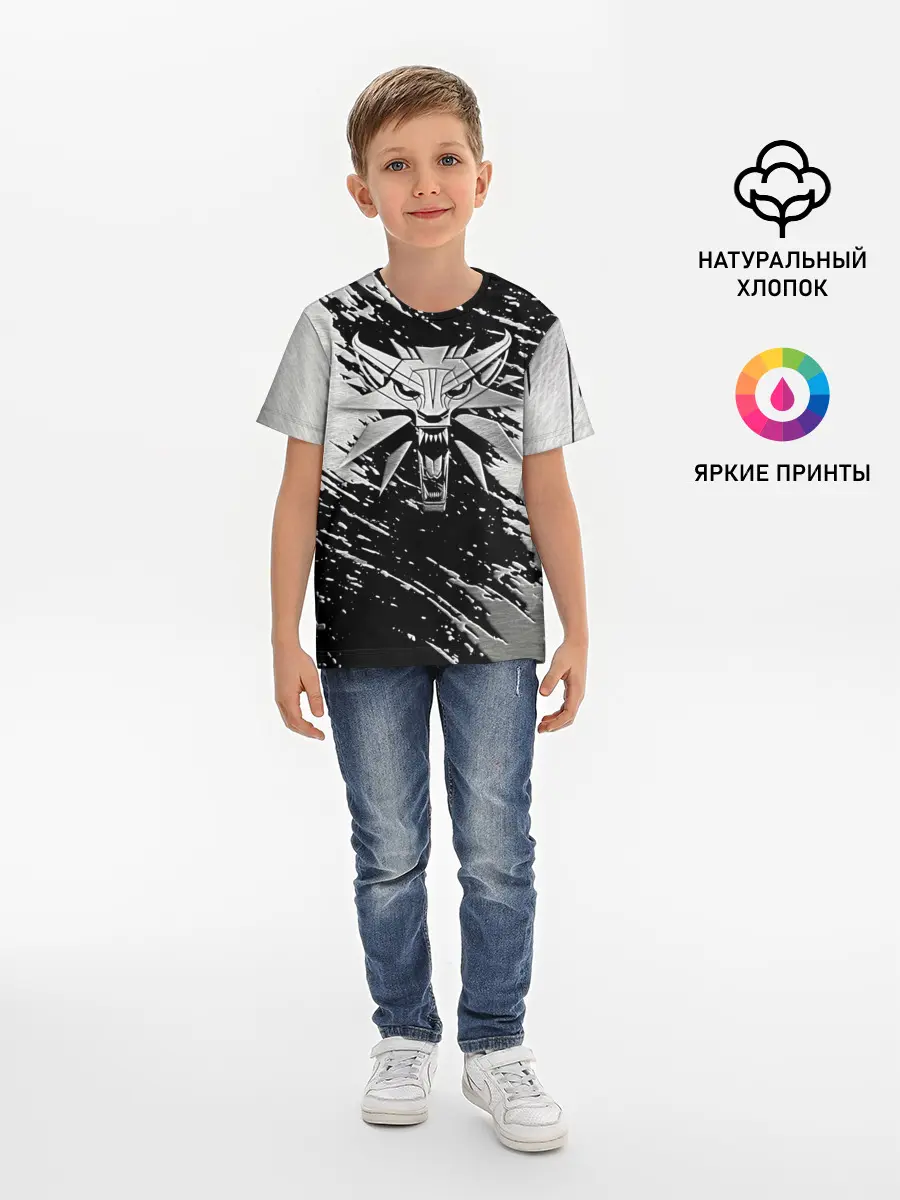 Детская базовая футболка / THE WITCHER LOGO STEEL