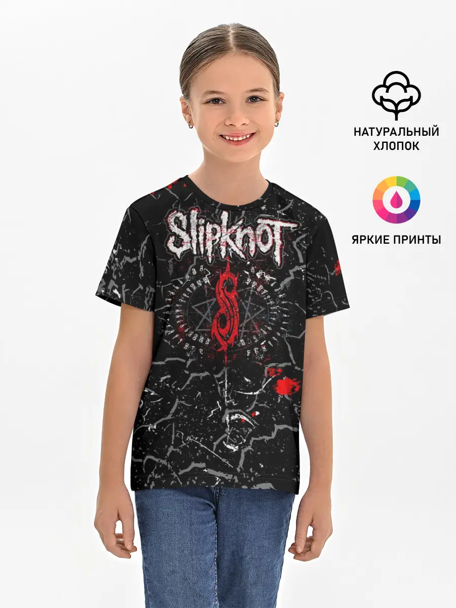 Детская базовая футболка / Slipknot Rock | Слипкнот Музыка Рок Гранж