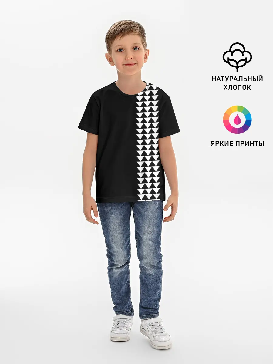 Детская базовая футболка / Джейсон Момоа тату узор