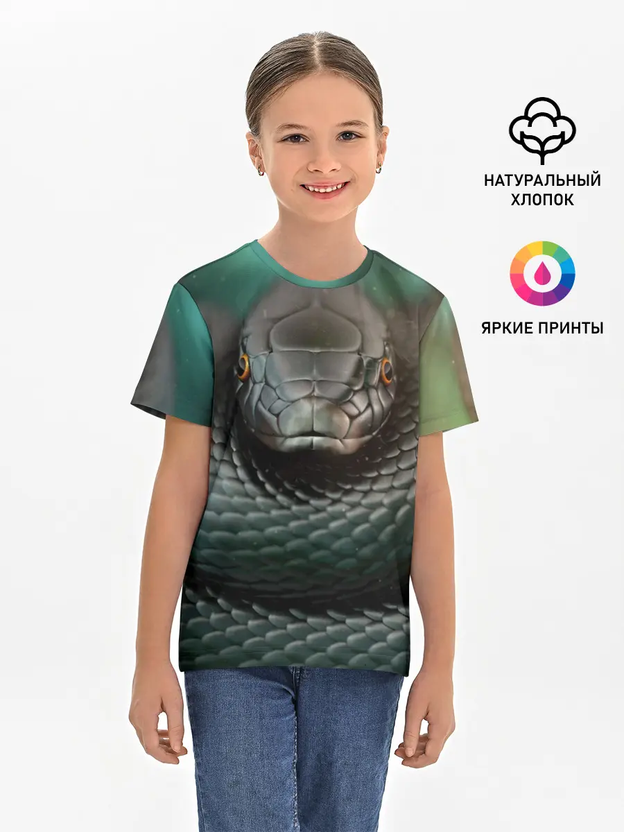 Детская базовая футболка / Чёрная мамба