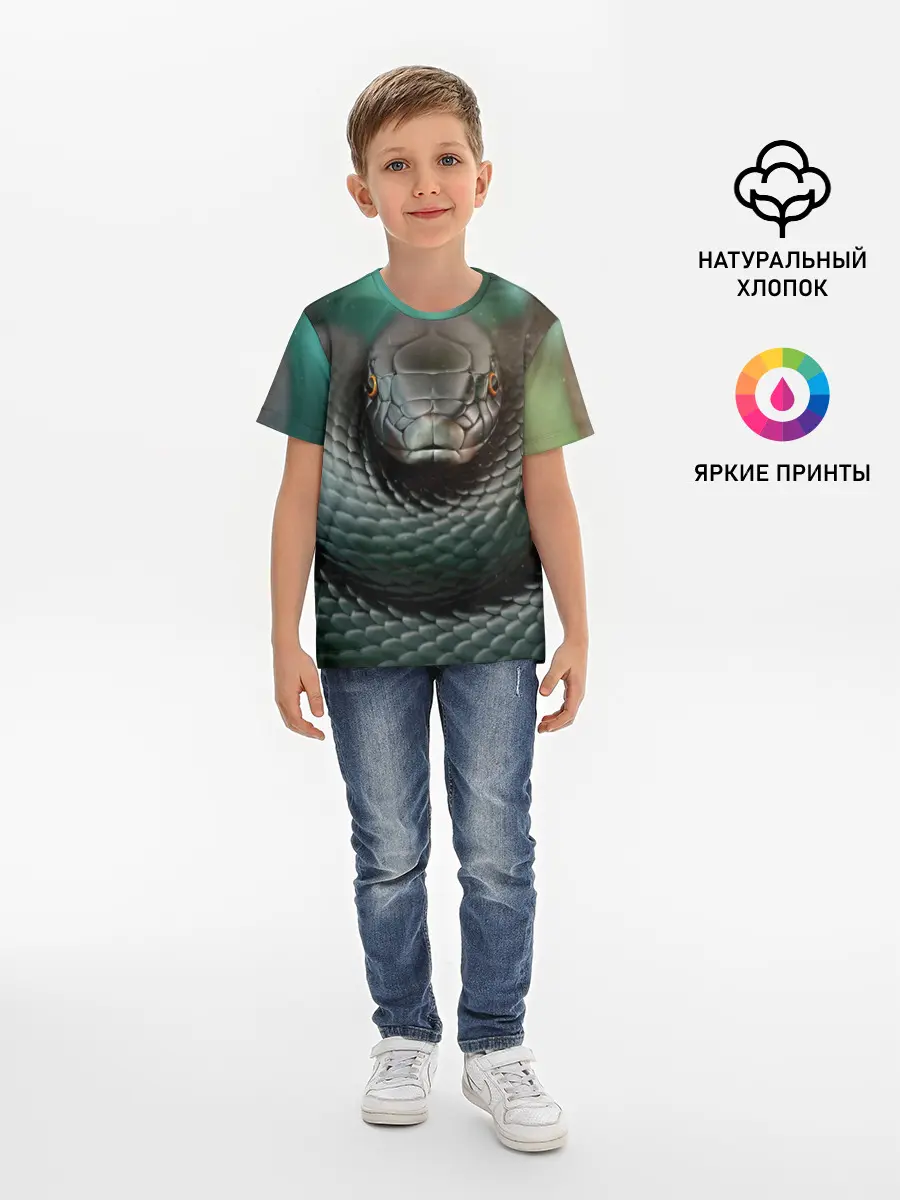 Детская базовая футболка / Чёрная мамба