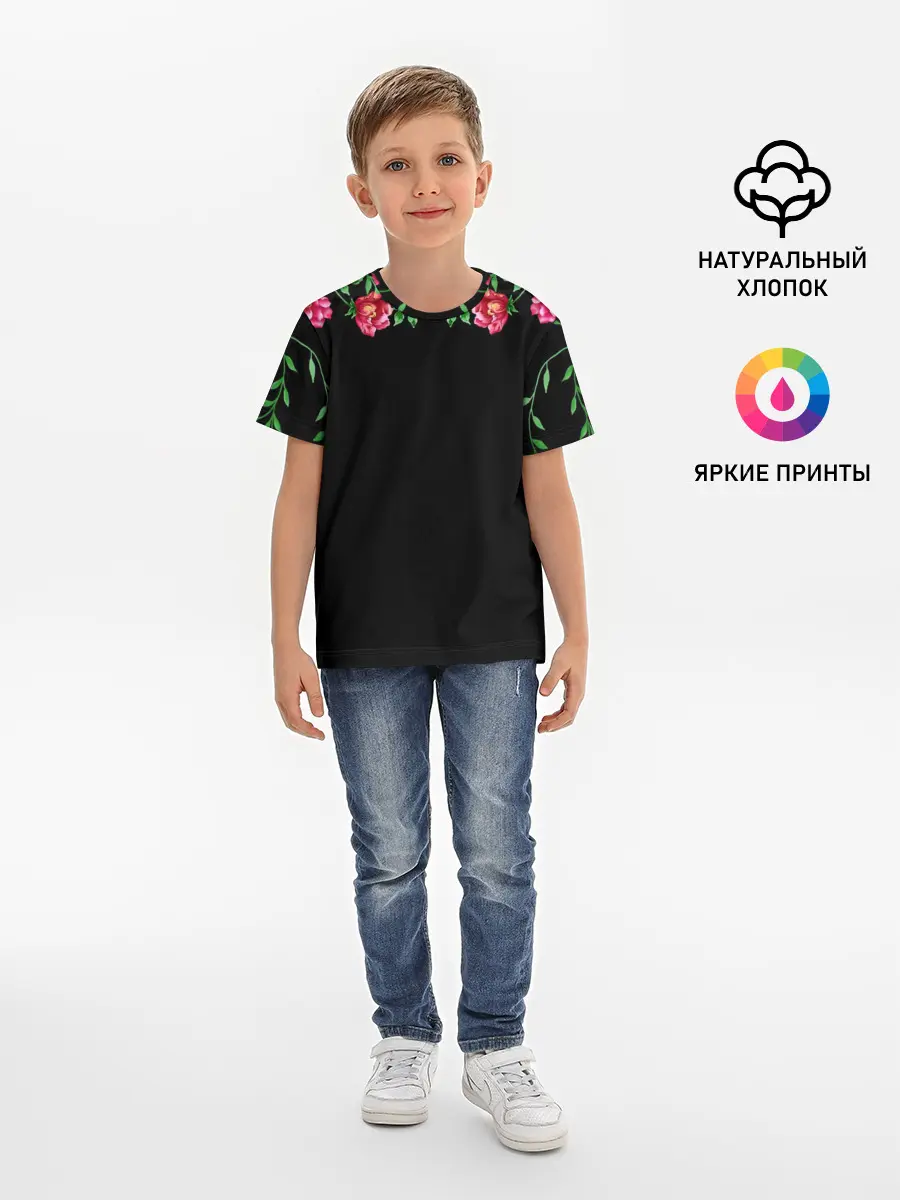 Детская базовая футболка / Цветы