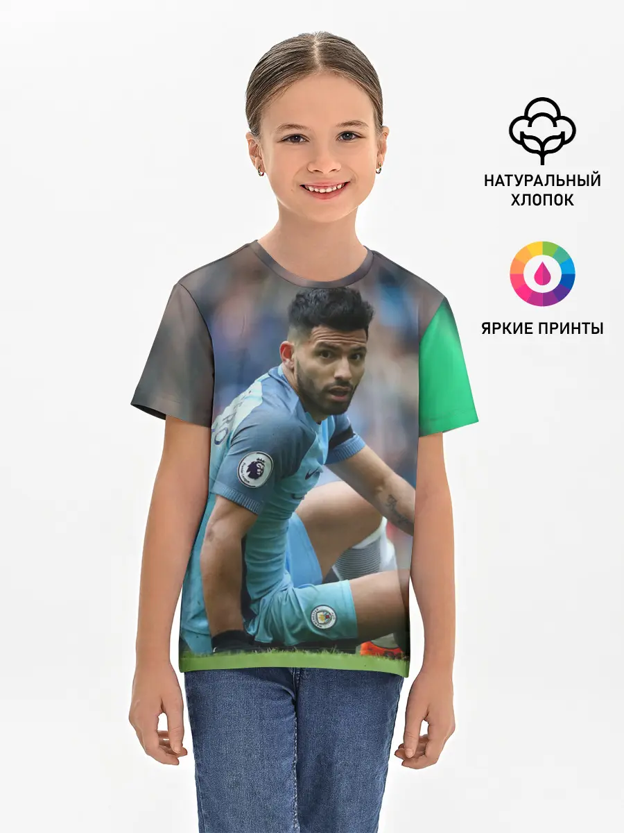 Детская базовая футболка / Серхио Агуэро