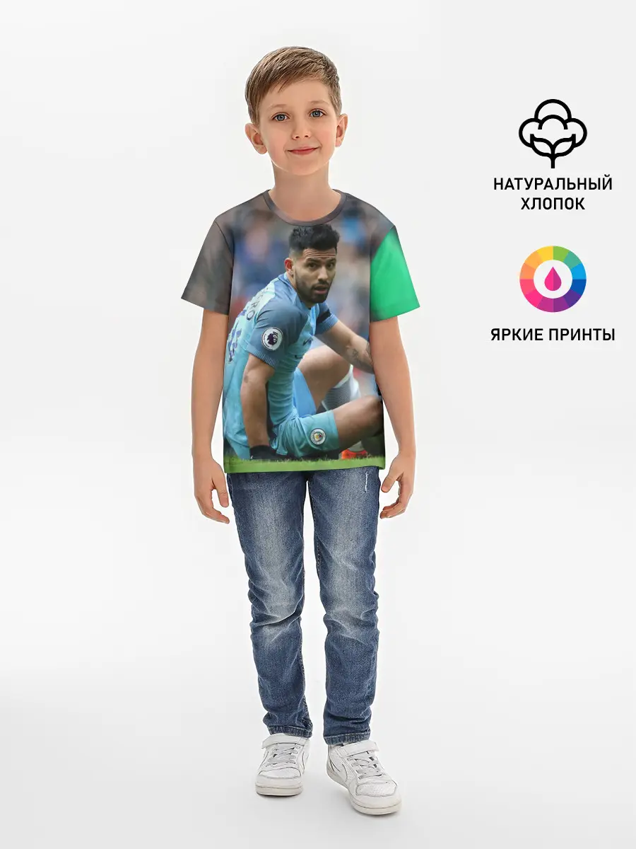 Детская базовая футболка / Серхио Агуэро