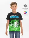 Детская базовая футболка / Minecraft EARTH - Котик