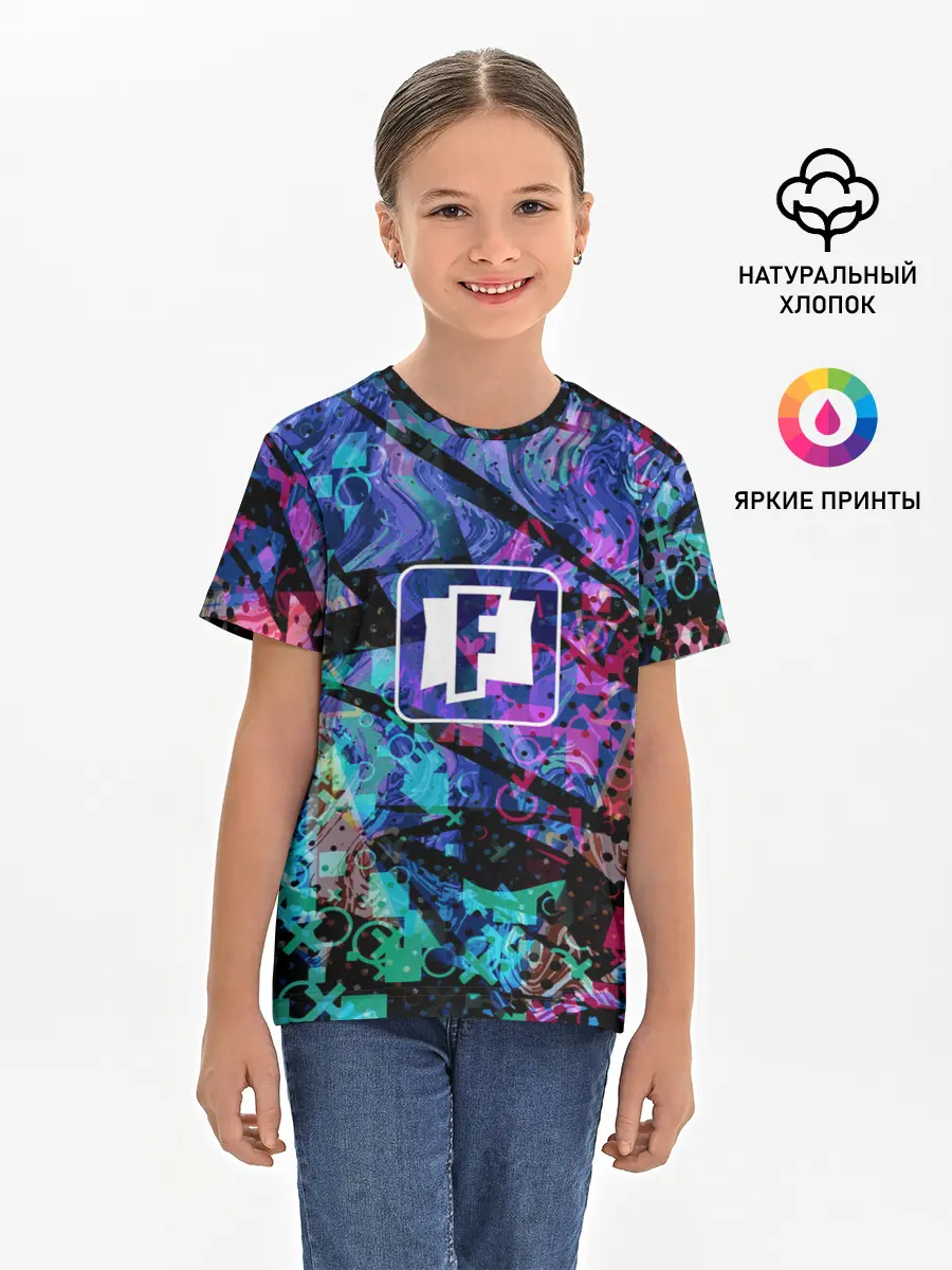 Детская базовая футболка / Fortnite