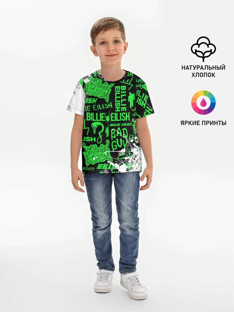 Детская базовая футболка / BILLIE EILISH.