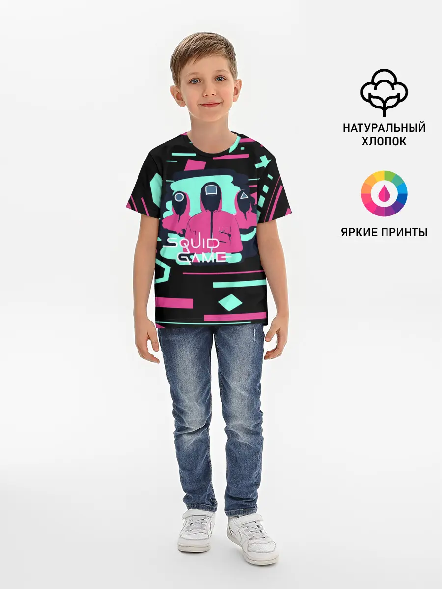 Детская базовая футболка / Игра в кальмара |