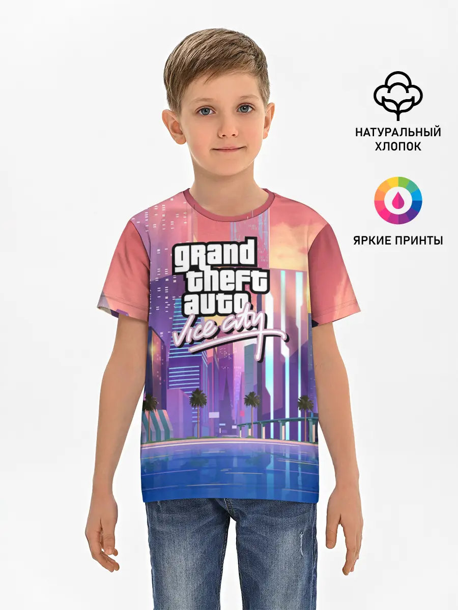 Детская базовая футболка / Vice city