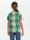 Детская базовая футболка / Зеленый клетчатый узор