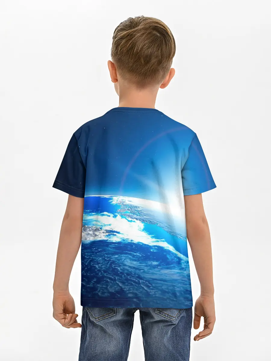 Детская базовая футболка / Юрий Гагарин Планета Земля