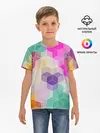 Детская базовая футболка / Абстрактный разноцветный узор