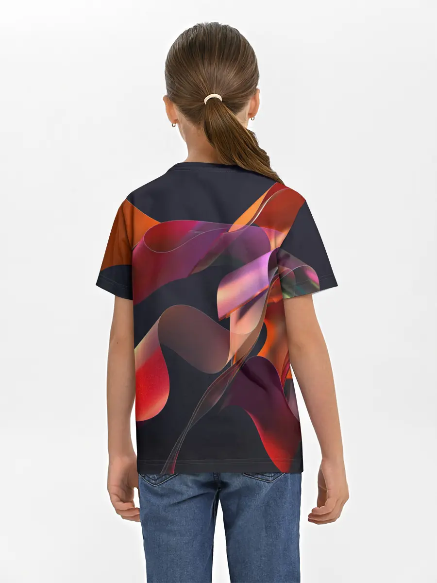 Детская базовая футболка / Абстрактные ленты