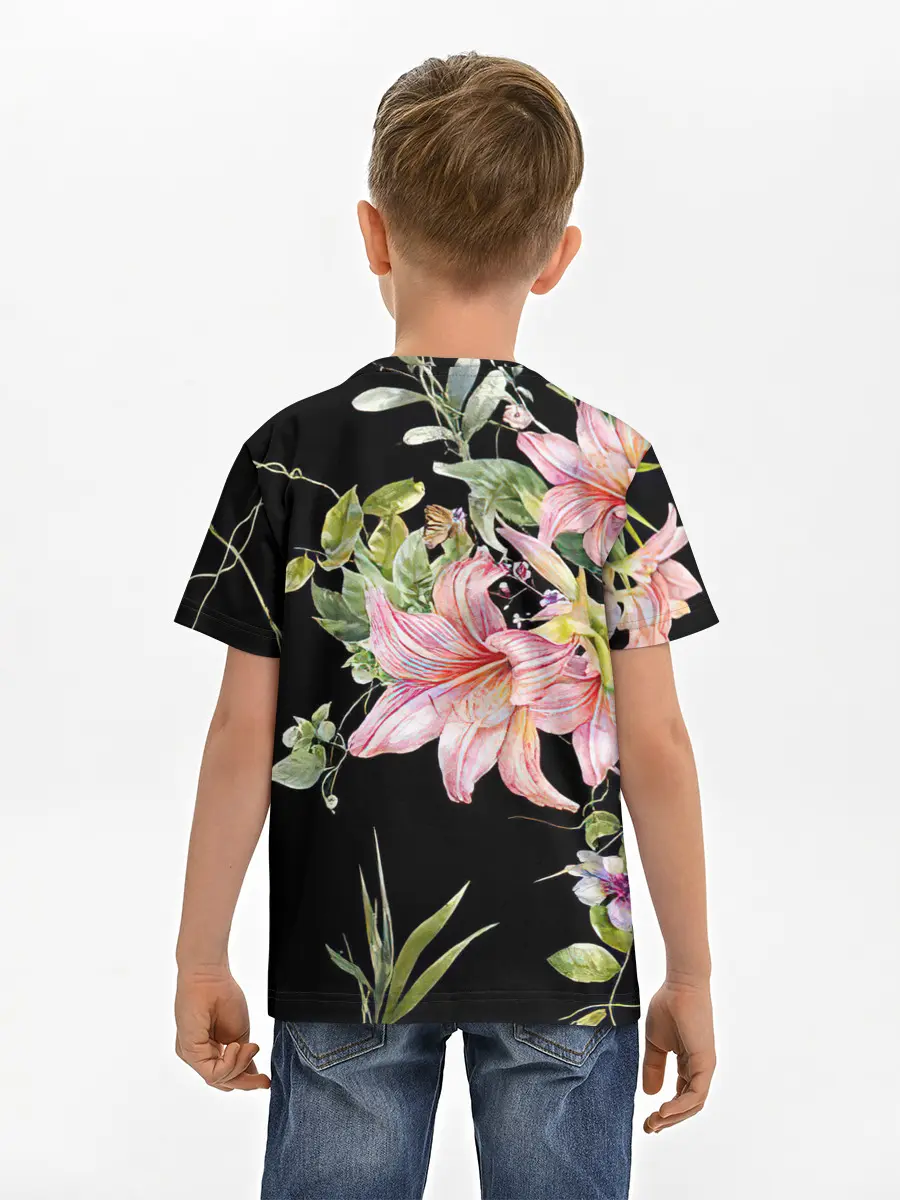 Детская базовая футболка / Букет лилий